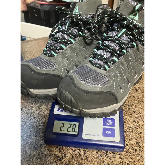 Ascend Traverse-W Women's 7 Hiking Boots Leather Upper VGUC Mint Green Gray - Picture 12 of 12